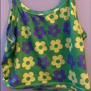 hippie flower crop top